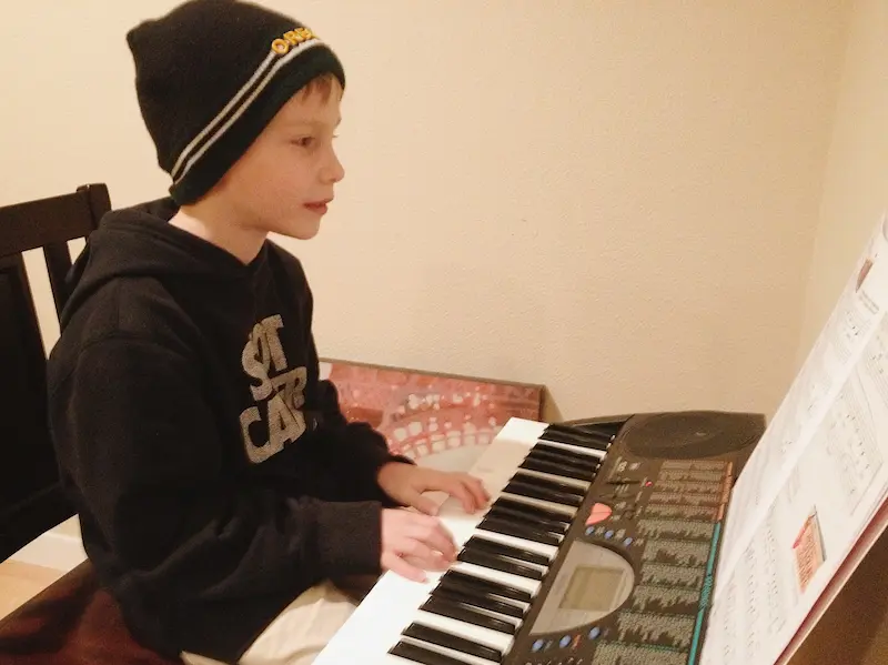 Piano student
