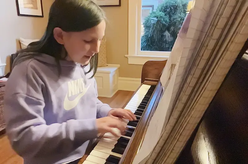 Piano student
