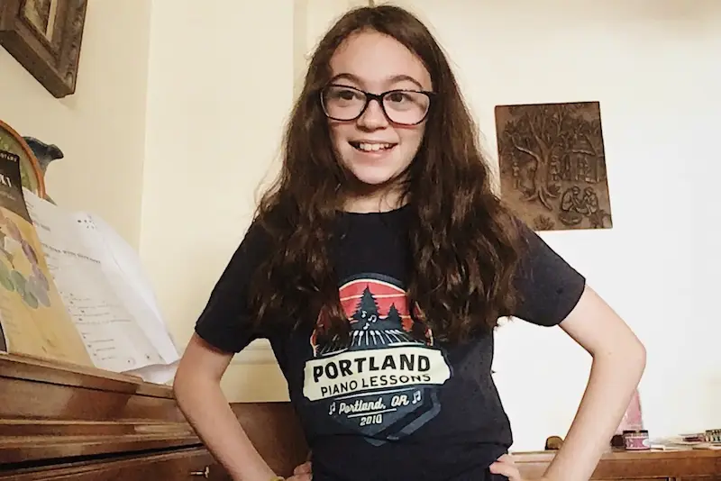 Piano student