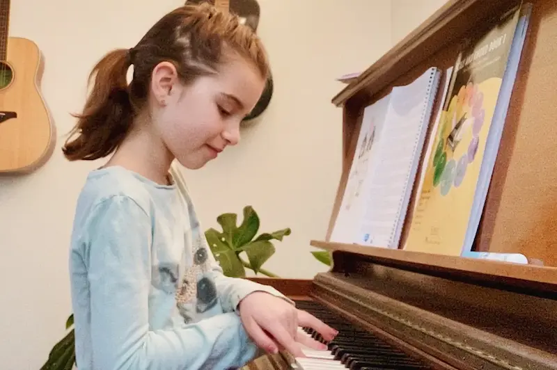 Piano student