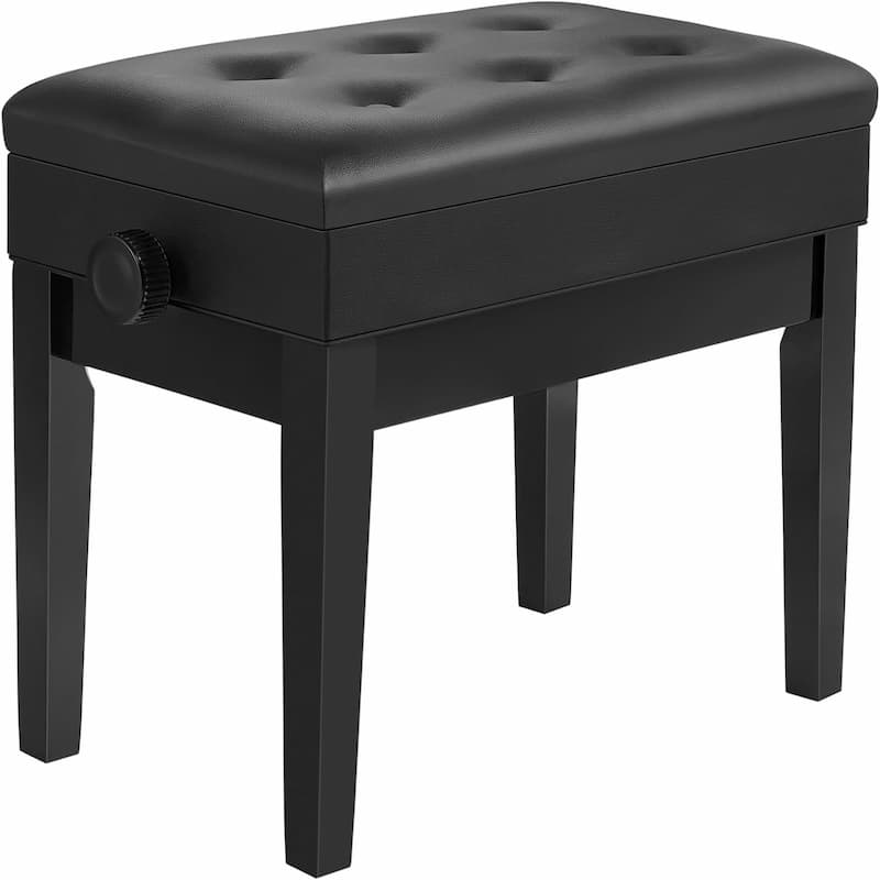 Black adjustable bench with knob