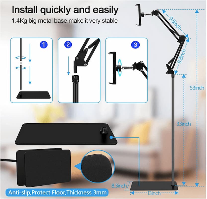 Anti-slip standing phone stand